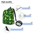 thumbnail image 4 of Naloa Happy St. Patrick's day Canvas Backpack for Men Women Rucksack Casual Travel Daypack College Tote Satchel Bookbag for Teens-Small, 4 of 7