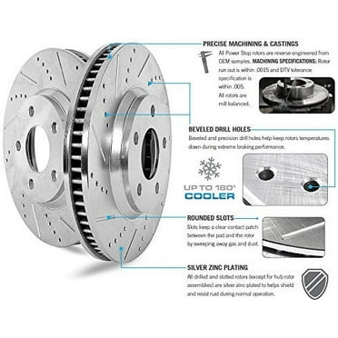PowerStop Rear Z26 Street Warrior Brake Pad and Rotor Kit with Red Powder Coated Calipers Fits: AUDI Select Models KC3093-26