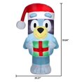 thumbnail image 5 of Airblown Inflatables 5 Foot Christmas Bluey with Santa Hat and Present and 5ft Bingo with Candy Cane Bluey Decor, 5 of 9