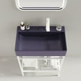 thumbnail image 3 of DUOSONG Lofi 24'' Bathroom Sink Without Cabinet, Purple Ceramic Basin Bath & Faucets Bathroom Vanities, 3 of 5