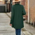 thumbnail image 4 of VSSSJ Women's Long Sleeve Cardigan Casual Open Front Drape Cardigan Lightweight Duster Irregular Hem Cardigans Tops Green M, 4 of 8