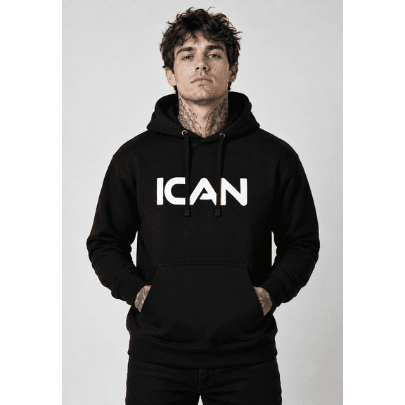 ICAN Pro Club Pullover Hoodie - Black, Size S