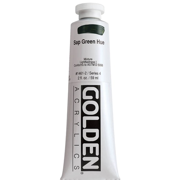 Golden Heavy Body Artist Acrylics - Sap Green Hue, 2 oz Tube