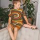 thumbnail image 4 of Fotbe Colorful Swirl Pijama Estampada de 2 Piezas para Niños – Ropa de Dormir de Manga Corta Cómoda para Niños y Niñas, Camiseta y Shorts de Algodón-XX-Large, 4 of 6