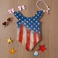 thumbnail image 6 of Grblisyd 4th of July Girls Swimsuit American Flag Crew Neck Flutter Sleeve Swimwear Beach Quick Dry Independence Day Bathing Suit for Kids 7-8 Years, 6 of 6
