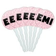 thumbnail image 1 of Emi Cupcake Picks Toppers - Set of 6 - Pink Speckles, 1 of 1
