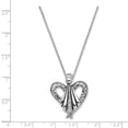 thumbnail image 2 of 925 Sterling Silver CZ Antiqued Angel of Friendship 18in Necklace; 18 inch; for Adults and Teens; for Women and Men, 2 of 4