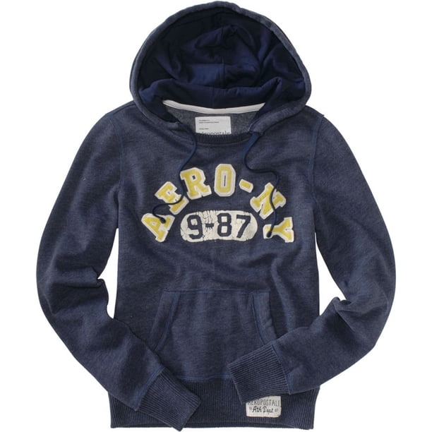Aeropostale - Sudadera con capucha para mujer Aero Ny, azul, XS