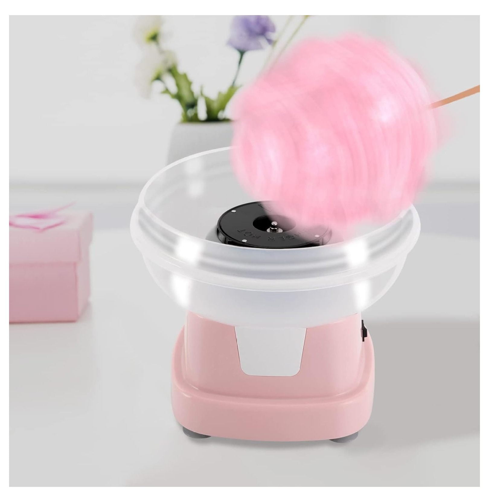 Outamateur Home Cotton Candy Machine - With Sugar Scoop & 10 Bamboo Sticks, 400W For Parties & Kids