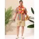 thumbnail image 3 of INSPIRE CHIC Camisa de verano con estampado de rayas arcoíris para hombre, camisas de manga corta con botones arcoíris XL, 3 of 6