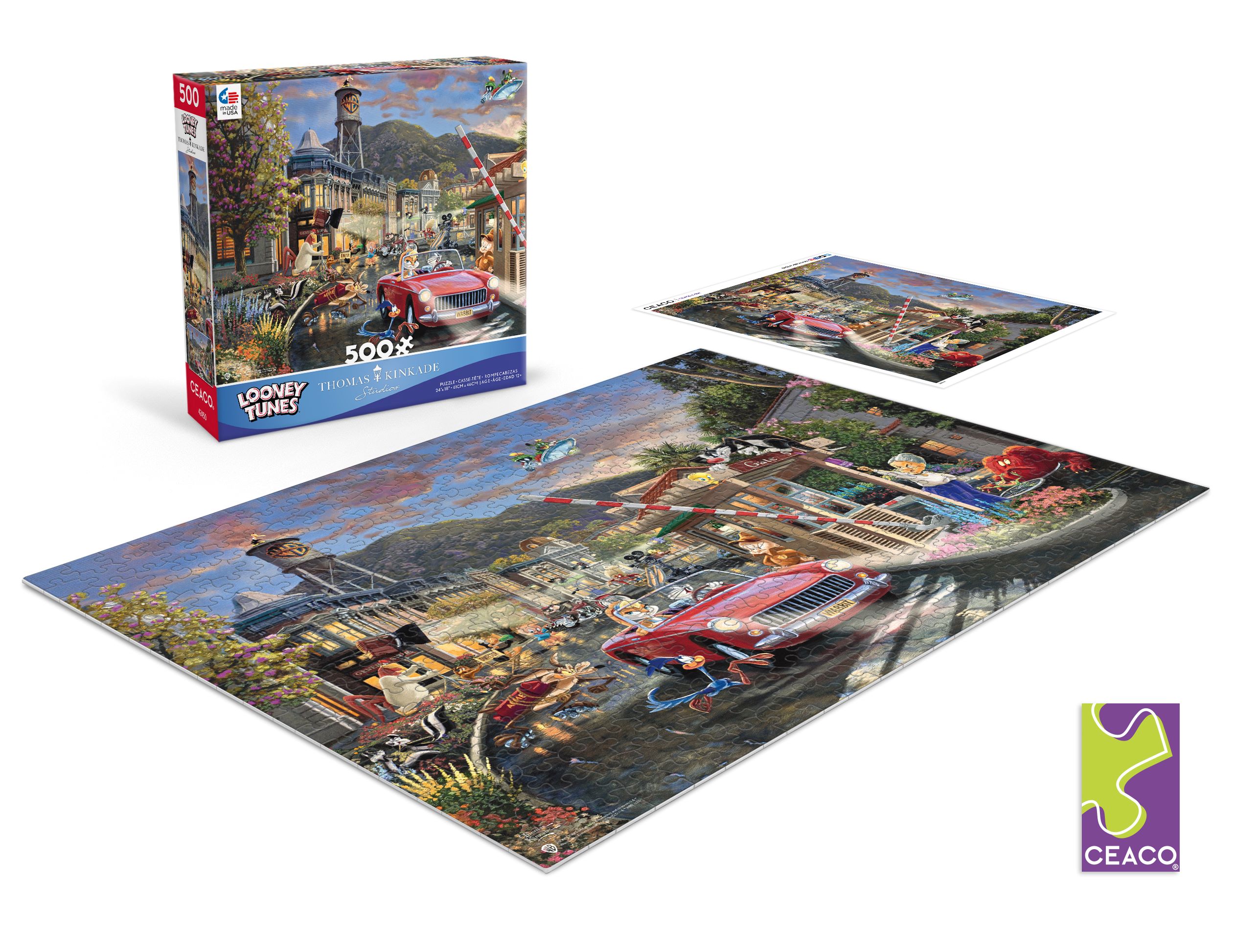 Ceaco Looney Tunes - Backlot Shenanigans 500 Piece Interlocking Jigsaw Puzzle
