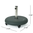 thumbnail image 7 of Noble House Hayward Outdoor 80lbs Concrete Circular Umbrella Base in Green, 7 of 7
