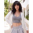 thumbnail image 6 of LMLYSoH Women's Knit Cardigan Solid Color Long Sleeve Open Front Sweater, 6 of 9