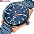 thumbnail image 2 of Curren Top Brand Luxury Watches Mens Casual Quartz Watch Male Clock Fashion Stainless Steel Band Waterproof Wristwatch With Week - Quartz Wristwatches, 2 of 7