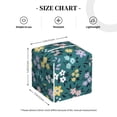 thumbnail image 4 of Lsque Floral Printed Tissue Box Cover Holder, Facial Paper Organizer Dispenser,Square with Bottom Belt, PVC Leather Decorative Organizer, 4 of 8