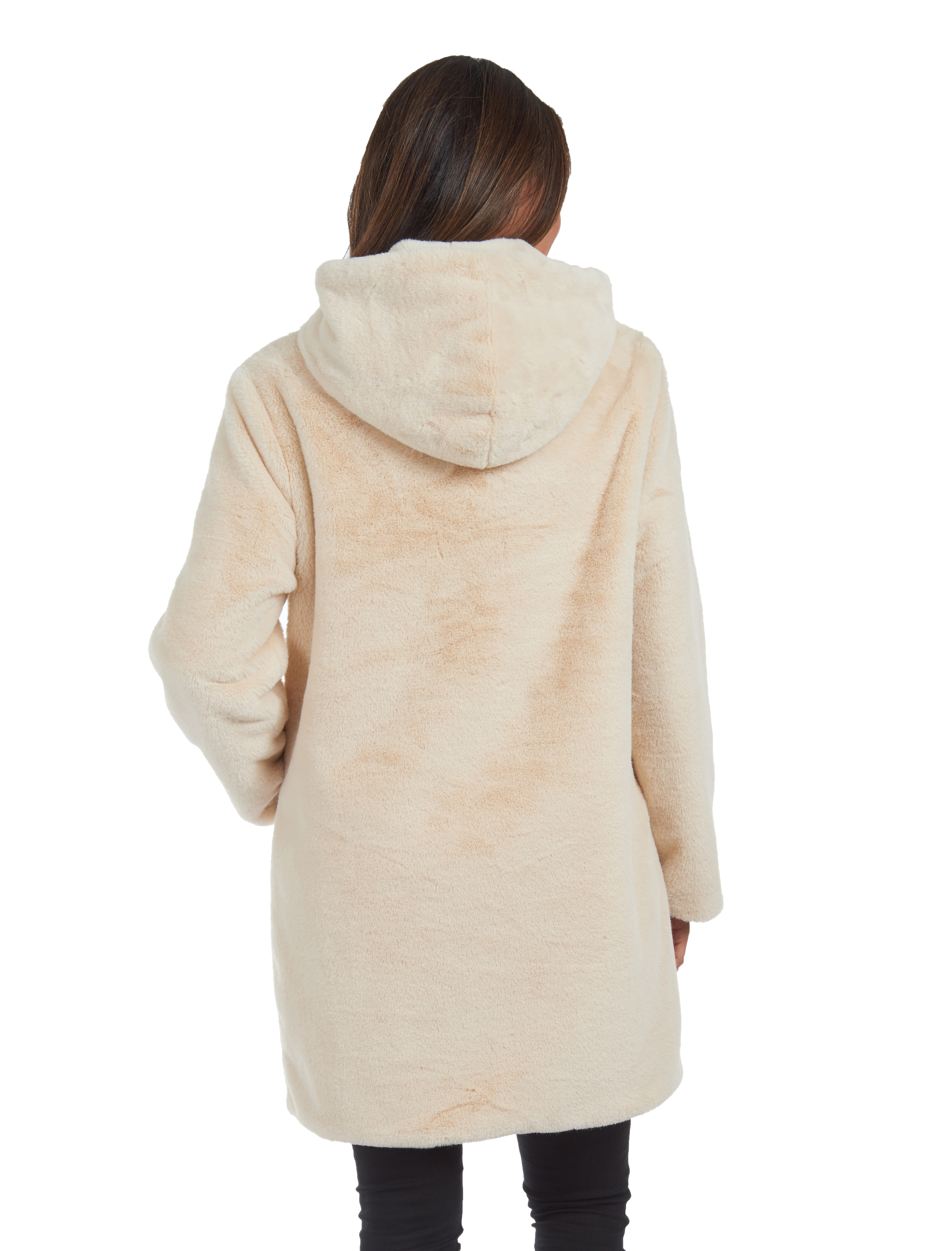Kensie Women's Hooded Faux Fur Coat