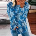 thumbnail image 1 of Chandail en Molleton de Noël pour Femmes 2023 Col Rond Mode Décontractée Manches Longues Imprimé de Noël Chandail en Molleton Hauts Blouse en Liquidation, 1 of 5