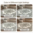thumbnail image 7 of ODIKA 6'x9' Washable Area Rug Non-Slip, Chair-Friendly, Beige Symmetrical Cream Interlocking Dusty Details Entryway for Dining Room, Under Table, Office Décor, 7 of 7