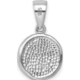 thumbnail image 3 of Sterling Silver Rhodium-Plated Polished Crystal Sand Dollar Pendant Material Primary Purity Graceful Captivating Ethereal A classic choice for celebrating love and achievement, 3 of 5