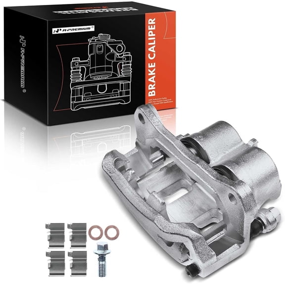 A-Premium Disc Brake Caliper Assembly with Bracket Compatible with Select Lincoln, Ford and Mazda Models - MKX 2011-2015, Edge 2011-2014, CX-9 2007-2015 - Front Left Driver Side