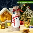 thumbnail image 6 of Wine Christmas Bag, Burlap Wine Bottle Gift Bag with Drawstring, Reusable Wine Bottle Covers for Xmas Christmas Wedding Birthday Holiday Party Decoration (1PC,Santa), 6 of 7