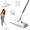 37.40 inches, variant on Hands-Free Flat Mop One Click - Snap Grip Multi-Purpose Flat Mop with Shark-Tooth Grip Technology for Microfiber Cloths, Old T-Shirts, and Face Towels - No More Bending