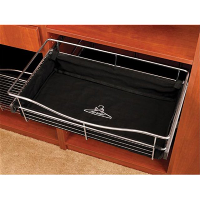HD RSCBL301607.B Wire Pullout Baskets, Cloth Liners - Black, 30 x 16 x 7