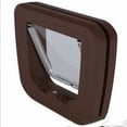 thumbnail image 1 of Puerta para mascotas con microchip, acceso selectivo, fácil de instalar, energéticamente eficiente, a prueba de viento, práctica, marrón, 1 of 3