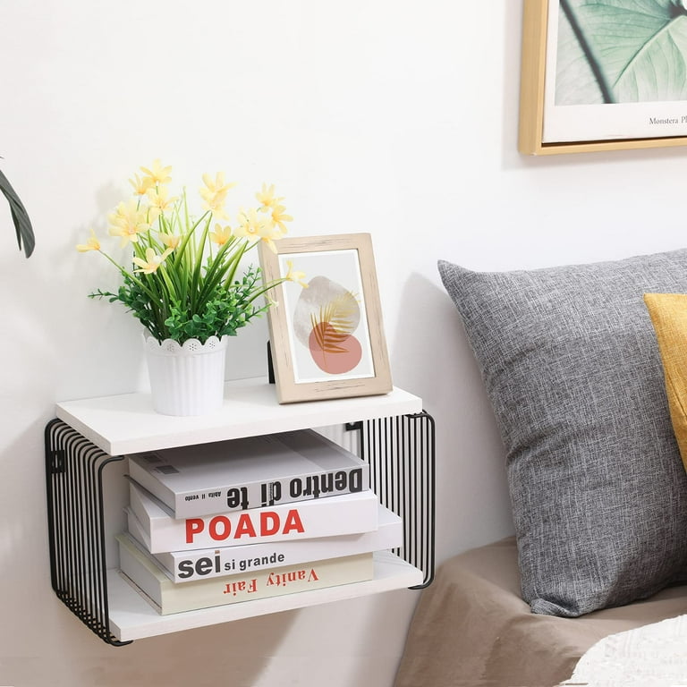 Floating shelf end sale table