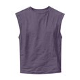 thumbnail image 4 of LIBRCLO Mens Tank Tops Crew Neck Solid Color And Linen Shirts Sleeveless Muscle Shirts for Active Men, 4 of 6