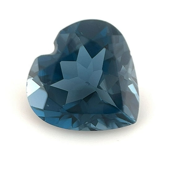 Certified Real 2.5 Carat London Blue Topaz Heart Shape Mixed Cut 9x9 mm Loose Gemstone December Birthstone