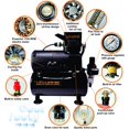 thumbnail image 3 of Compresor de aerógrafo NO-NAME Tooty con tanque de aire 3L 1/6HP 110V, 3 of 9