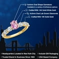 thumbnail image 2 of Gem Stone King 14K Two Tone Gold Pink Sapphire and Lab Grown Diamond Engagement Ring for Women | 1.50 Cttw | Oval 6X4MM | Gemstone September Birthstone | Size 8, 2 of 6