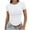 White, variant on Drses Womens Basic T-Shirts Scoop Neck Short Sleeve Crop Tops Cute Summer Tops Slim Fit Tees Y2k