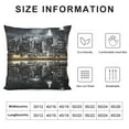 thumbnail image 5 of COMIO  New York Night City Landscape Throw Pillow Cover Rise Building Reflection Black Square Throw Waist Pillow Case Decorative Cushion Cover Pillowcase Sofa Lumbar, 5 of 5