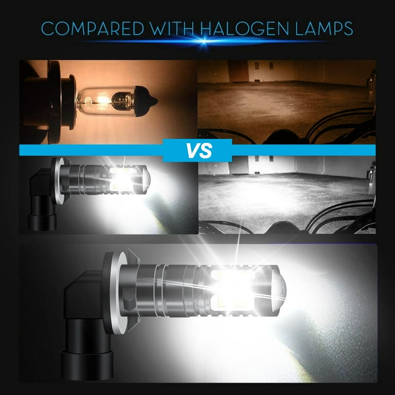 combo LED Headlight Hi Lo Beam Fog Light 6X Bulbs For