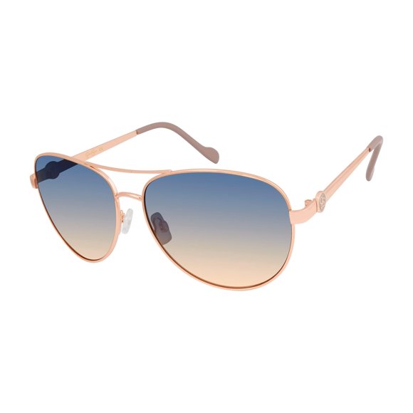 Jessica Simpson J5596 Iconic Metal Aviator Sunglasses with UV Protection glam gifts for Women, 60 mm, Rose gold
