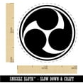 thumbnail image 2 of Mitsu Tomoe Japanese Shinto God Symbol Samurai Charm Rubber Stamp for Scrapbooking Crafting Stamping - Mini 1/2 Inch, 2 of 7