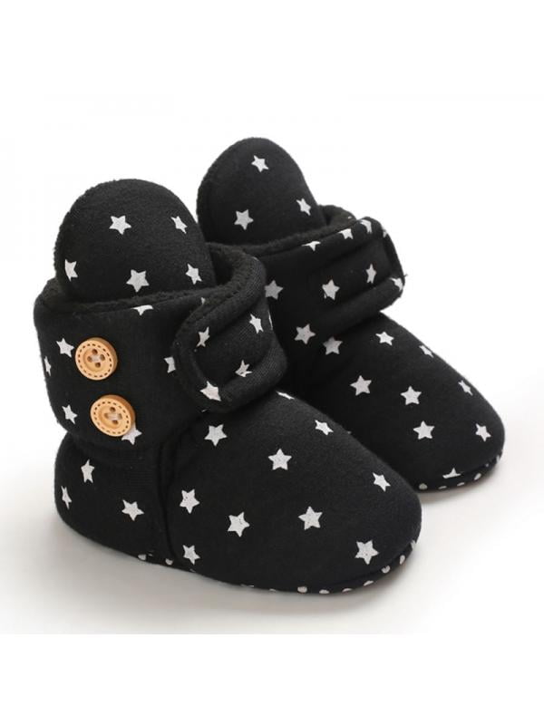 Baby Girls Boys Winter Warm Baby Snow Booties Crib Shoes Pram Shoes Lined Boots 