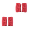 thumbnail image 1 of Injueey 2 piezas de soporte para mango de olla, accesorio para utensilios de cocina, funda aislante, Clip de silicona grueso, doble agujero rojo Rojo Doble agujero 2piezas Injueey CBP457869, 1 of 6
