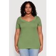 thumbnail image 2 of Women's Plus Size V Neck Short Sleeve Tee, 2 of 5