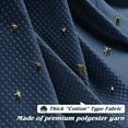 thumbnail image 5 of Inosoo Thick Waffle Weave Shower Curtain, 72"x 72" Luxury Hotel Fabric Shower Curtains for Bathroom, Heavy Duty Cloth Bath Curtain, Navy Blue, 5 of 18
