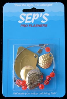 Silver/Green Seps Pro Fishing Flasher
