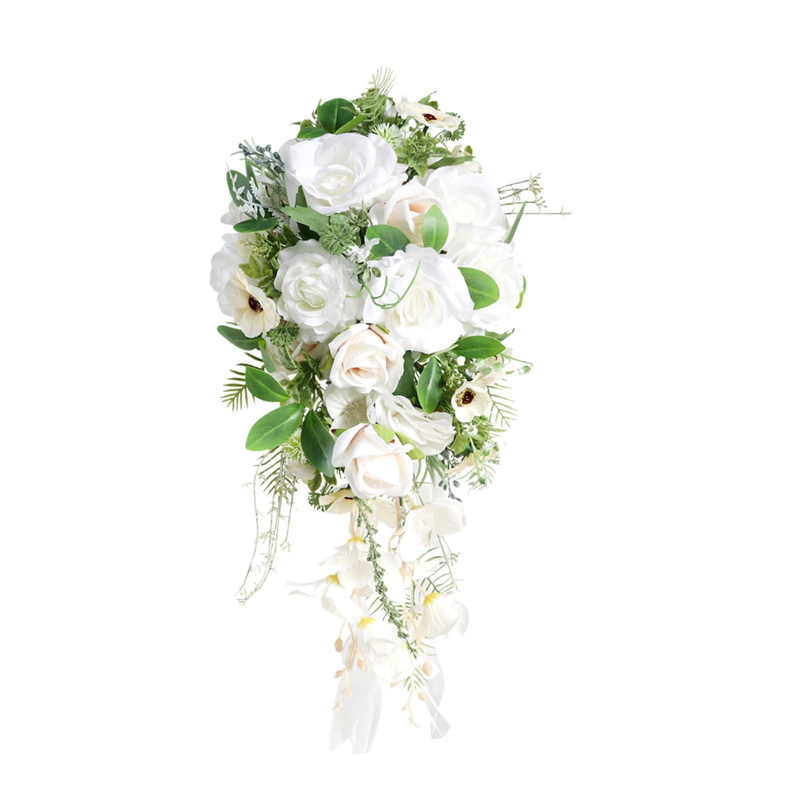 Bridal Bouquet Wedding Bridal Bouquet Rose Silk Flowers Elegant Design for Bride Wedding Ceremony