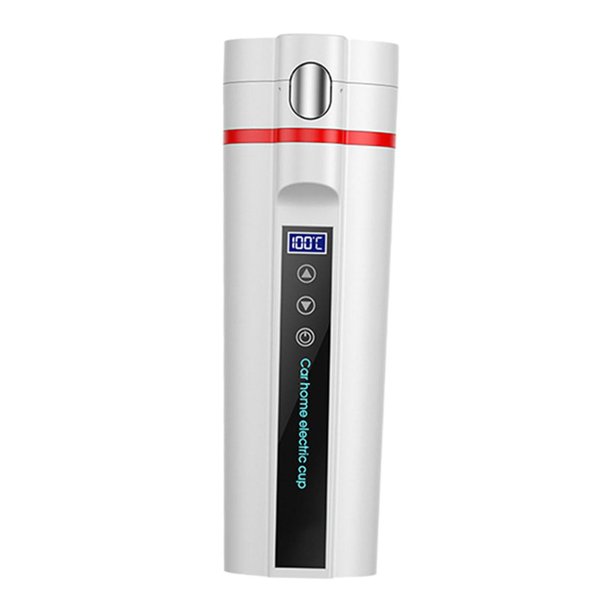 Taza de calefacción para coche perfecl de 450ml acero inoxidable 304 Blanco