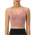 thumbnail image 4 of VerPetridure Sports Bras for Women On Sale Women Yoga Solid Sleeveless Cold Shoulder Casual Tanks Blouse Tops Intimates, 4 of 6