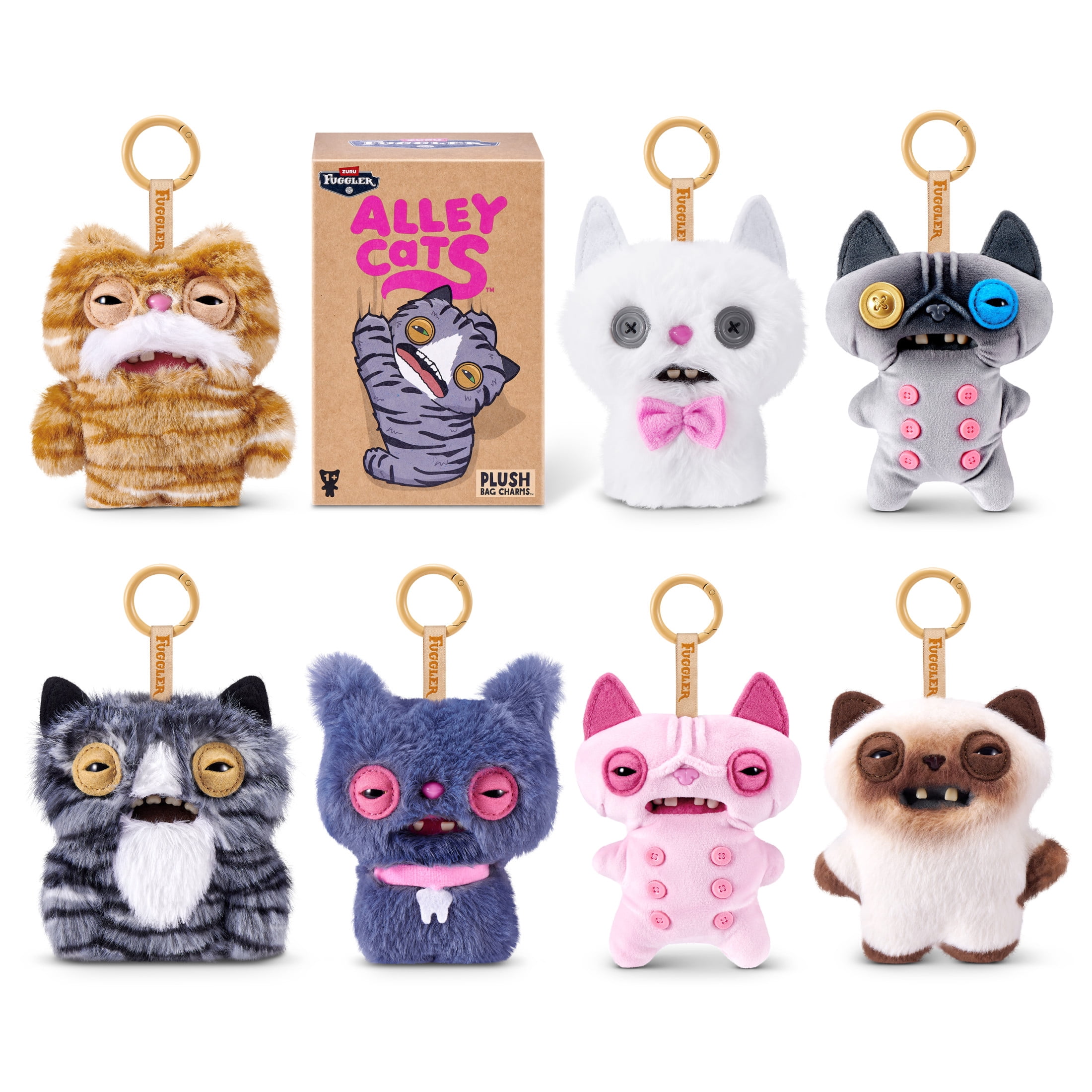 ファグラー 6体まとめ売り Fuggler ALLEY CATS キーホルダー Fuggler Alley Cat Keyring 5 Inch Collectible by ZURU - Ugly
