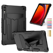 Allytech Galaxy Tab S9  Case, Galaxy S9 FE  Case 2023 Released, Heavy Duty Protective Rugged Kickstand Cover with S Pen Holder for Samsung Galaxy Tab S9 /S9 FE  12.4" SM-X810 X816B X610 X610B