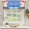 thumbnail image 2 of American Flag Curtain Valances for Windows, Kitchen Valance Window Treatments Panel 2 Pack, Country Eagle Independence Day Blue Red Rod Pocket Short Curtains for Bathroom Bedroom 42 x 12 Inch, 2 of 8