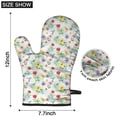 thumbnail image 6 of Pioneer Flower Floral Print Pattern Oven Mitt 2-Pack Set, Heat Resistant Kitchen Gloves, 7.7" X 12", 6 of 6
